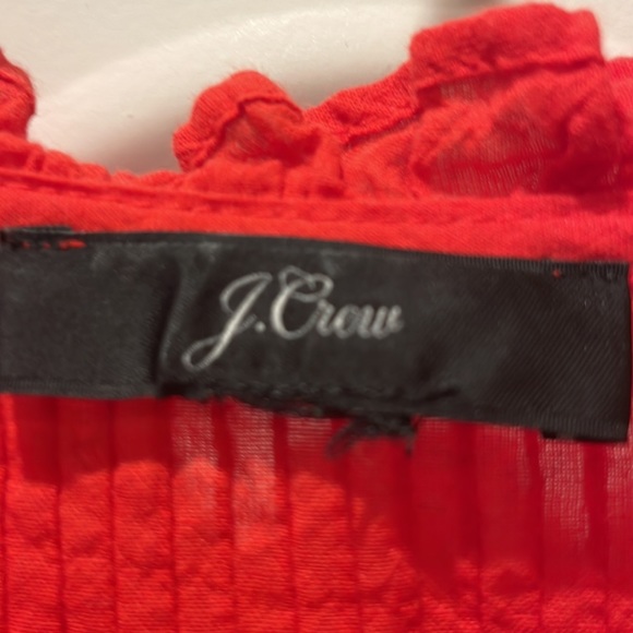 J. Crew ruffled buttoned down tunic blouse. - Picture 2 of 5